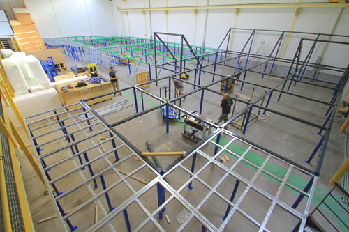 montage salle de trampoline phase 4