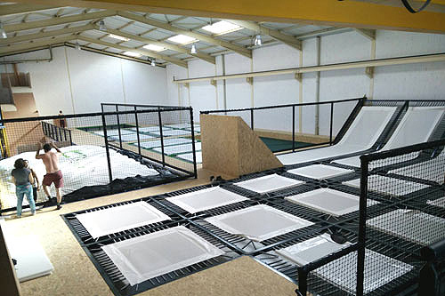 montage salle de trampoline phase 5