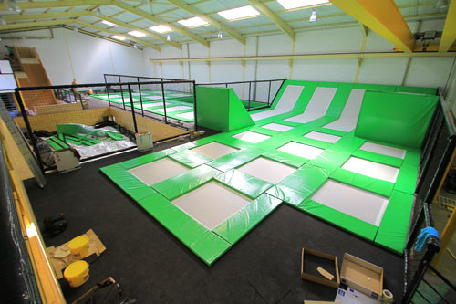 montage salle de trampoline phase 6